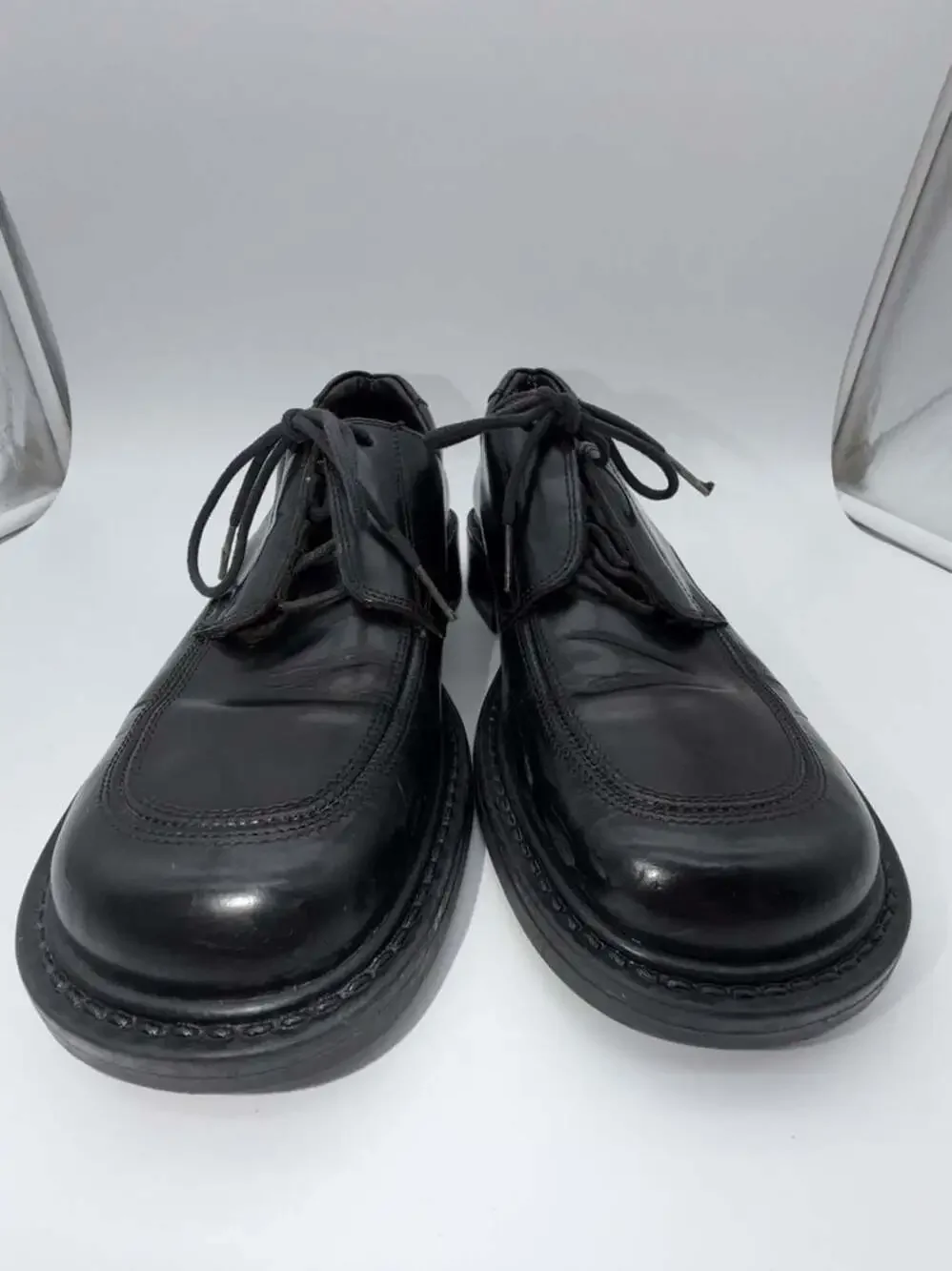Bass Black Leather Square Toe Lace-Up Derby Oxford Shoes Men's Size 5